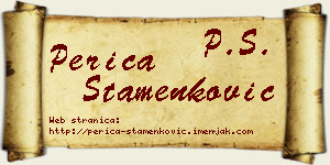 Perica Stamenković vizit kartica